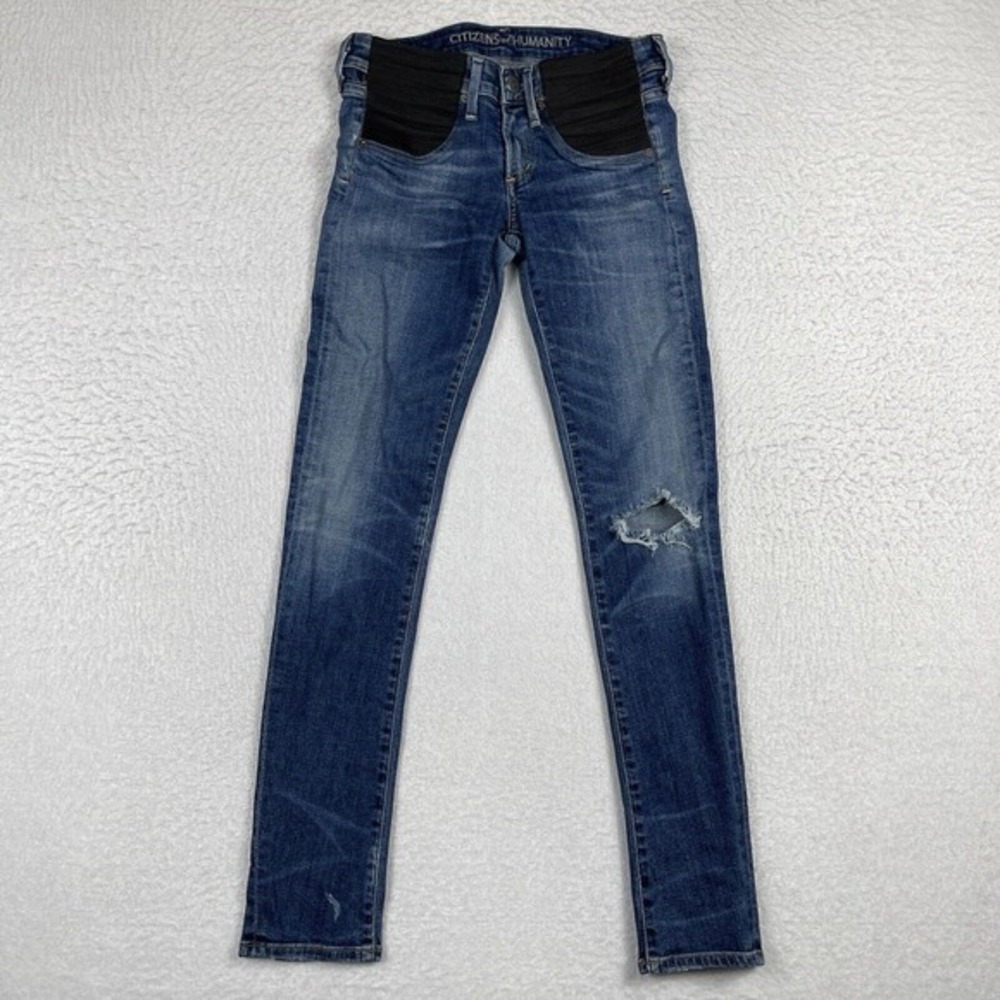 Citizens Of Humanity Jeans Womens 26 COH Denim Racer Skinny Distress Maternity